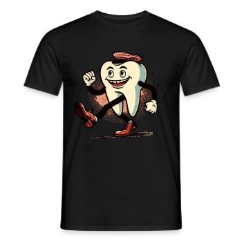 Karies Befallener Zahn Lustiges Halloween - Männer T-Shirt - Schwarz - Vorne - AI Model Male 178 light (178cm)