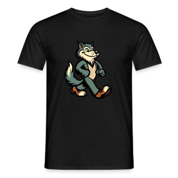 Retro Vintage Style Halloween Werewolf Costume Decoration - Men's T-Shirt - black - Front - AI Model Male 178 light (178cm)