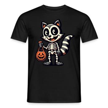 Undead Raccoon Funny Raccoon Lover - Men's T-Shirt - black - Front - AI Model Male 178 light (178cm)