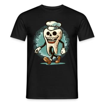 Halloween Dental Hygiene Funny Zombie Tooth - Men's T-Shirt - black - Front - AI Model Male 178 light (178cm)