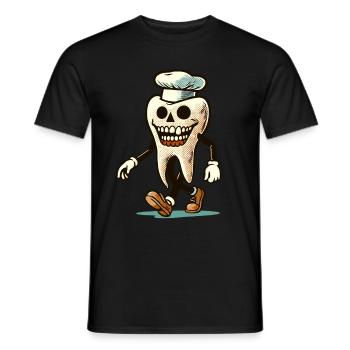 Halloween Hygiène Dentaire Drôle Dent Zombie - T-shirt homme - noir - Devant - AI Model Male 178 light (178cm)
