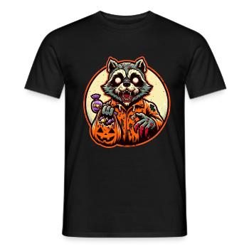 Zombie raton laveur Drôle Amateur de raton laveur - T-shirt homme - noir - Devant - AI Model Male 178 light (178cm)