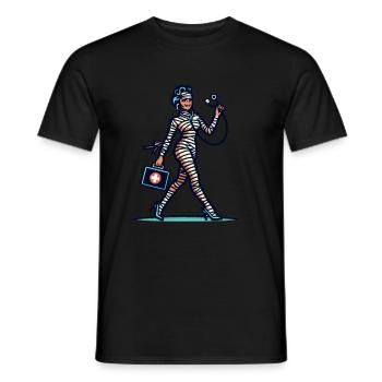 Krankenschwester Mumie Pflegekraft Arzthelfer Stil - Männer T-Shirt - Schwarz - Vorne - AI Model Male 178 light (178cm)
