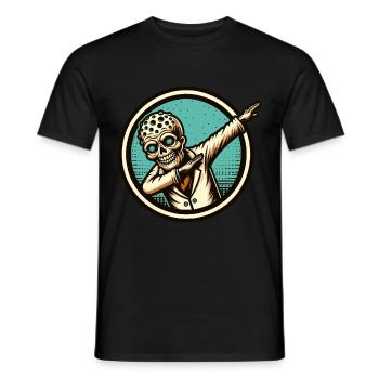 Dabbing Zombie Funny Dabbing Design - Men's T-Shirt - black - Front - AI Model Male 178 light (178cm)