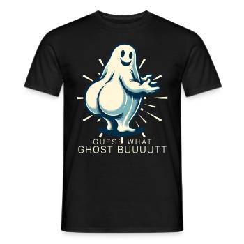 Costume d’Halloween fantômes cul drôle dicton - T-shirt homme - noir - Devant - AI Model Male 178 light (178cm)