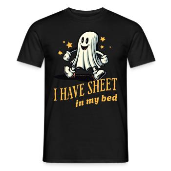 Funny Ghost Saying Halloween Costume - Men's T-Shirt - black - Front - AI Model Male 178 light (178cm)