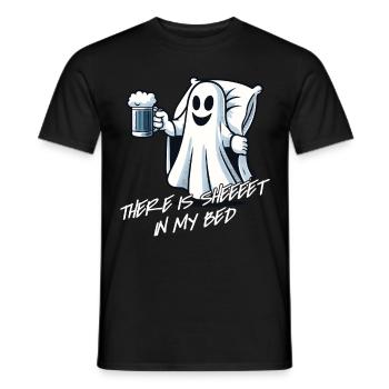 Drôle de fantôme disant costume d’Halloween - T-shirt homme - noir - Devant - AI Model Male 178 light (178cm)