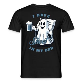 Funny Ghost Saying Halloween Costume - Men's T-Shirt - black - Front - AI Model Male 178 light (178cm)