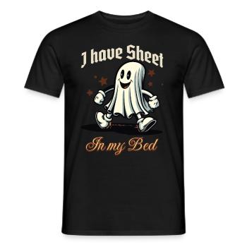 Halloween Kostüm Lustiger Geister Spruch - Männer T-Shirt - Schwarz - Vorne - AI Model Male 178 light (178cm)