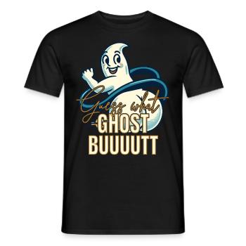 Rate Was? Geister Hintern! Lustiger Geister Spruch - Männer T-Shirt - Schwarz - Vorne - AI Model Male 178 light (178cm)