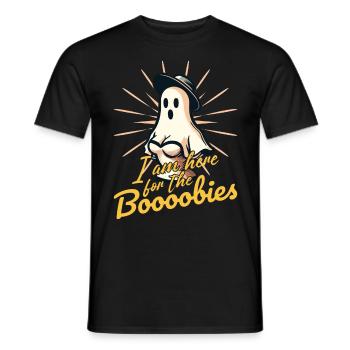 Lustiger Geister Spruch Für Die Boobies Kostüm - Männer T-Shirt - Schwarz - Vorne - AI Model Male 178 light (178cm)
