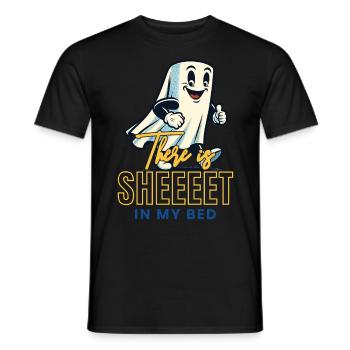 Funny Ghost Saying Occult Halloween Ghost - Men's T-Shirt - black - Front - AI Model Male 178 light (178cm)