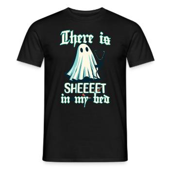Drôles de fantômes disant dans mon lit Halloween - T-shirt homme - noir - Devant - AI Model Male 178 light (178cm)