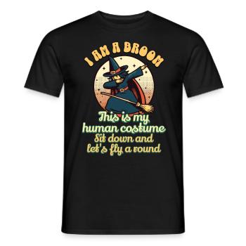 Drôle Halloween Sorcière Scarme Déguisement Effrayant - T-shirt homme - noir - Devant - AI Model Male 178 light (178cm)