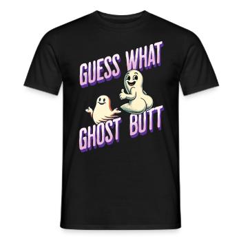 Halloween Kostüm Geister Hintern Lustiger Spruch - Männer T-Shirt - Schwarz - Vorne - AI Model Male 178 light (178cm)