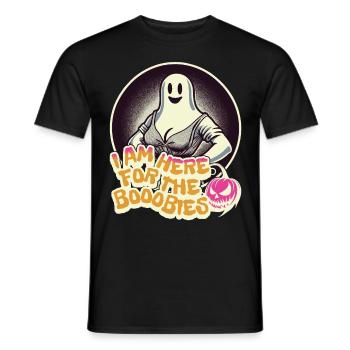 Für Die Boobies Halloween Kostüm Lustiger Spruch - Männer T-Shirt - Schwarz - Vorne - AI Model Male 178 light (178cm)