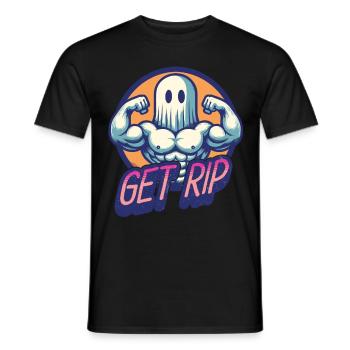 Halloween Kostüm Lustiger Geister Spruch - Männer T-Shirt - Schwarz - Vorne - AI Model Male 178 light (178cm)