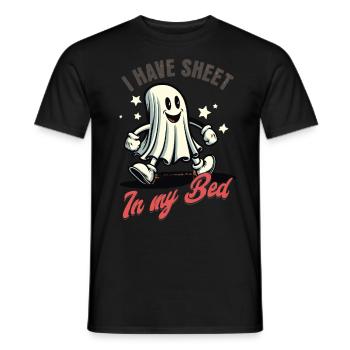 Funny Ghost Saying Halloween Costume - Men's T-Shirt - black - Front - AI Model Male 178 light (178cm)
