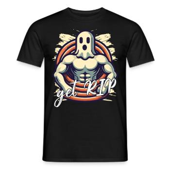 Halloween Kostüm Lustiger Geister Spruch - Männer T-Shirt - Schwarz - Vorne - AI Model Male 178 light (178cm)