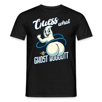 Devinez ce que les fantômes disent drôles de fantômes - T-shirt homme - noir - Devant - AI Model Male 178 light (178cm)