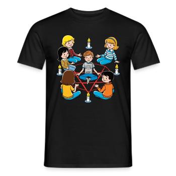 Retro Design Occult Summoning Rituals Vintage - Men's T-Shirt - black - Front - AI Model Male 178 light (178cm)