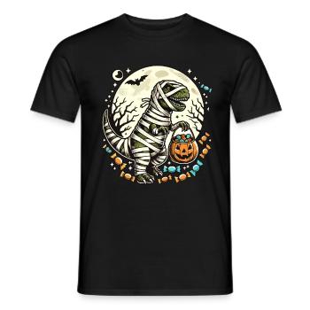 Funny T-Rex Mummy Love Candy - Men's T-Shirt - black - Front - AI Model Male 178 light (178cm)