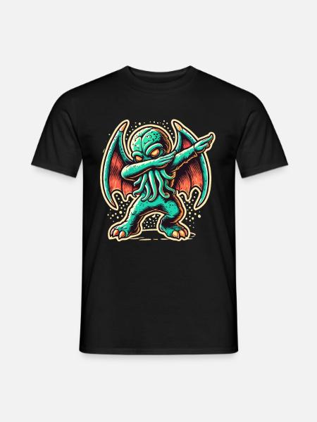 Funny Dabbing Cthulhu Dabbing Design - Men's T-Shirt - black