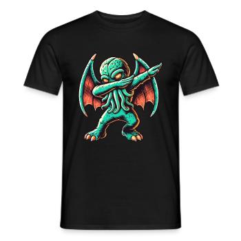 Dabbing drôle Cthulhu Dabbing Design - T-shirt homme - noir - Devant - AI Model Male 178 light (178cm)