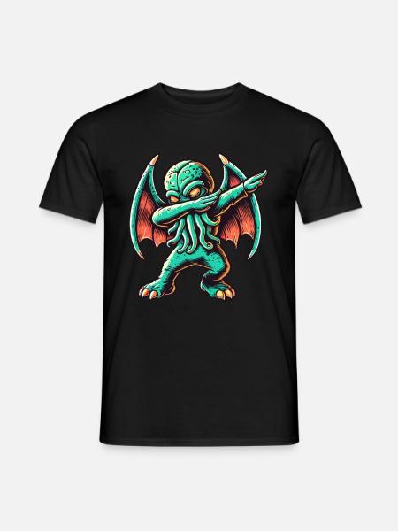 Funny Dabbing Cthulhu Dabbing Design - Men's T-Shirt - black