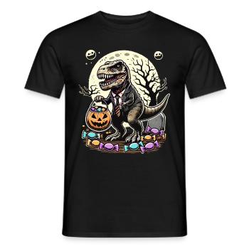 Drôle TRex Zombie Love Candy - T-shirt homme - noir - Devant - AI Model Male 178 light (178cm)