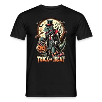 Drôle T-Rex vampire menteur bonbons - T-shirt homme - noir - Devant - AI Model Male 178 light (178cm)
