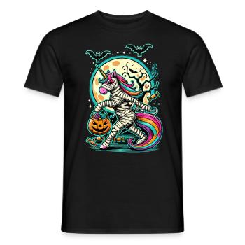 Maman licorne drôle aime les bonbons - T-shirt homme - noir - Devant - AI Model Male 178 light (178cm)