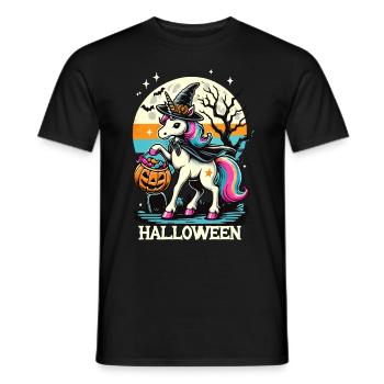 La licorne sorcière drôle veut des bonbons - T-shirt homme - noir - Devant - AI Model Male 178 light (178cm)