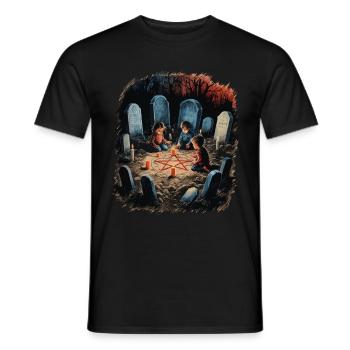 Occult Summoning Rituals Retro Vintage Design - Men's T-Shirt - black - Front - AI Model Male 178 light (178cm)