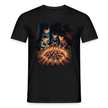 Okkulte Beschwörung Rituale Retro Vintage Design - Männer T-Shirt - Schwarz - Vorne - AI Model Male 178 light (178cm)