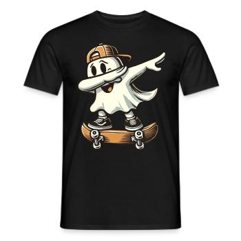 Skateboaring Dabbing Ghost Skateboard Dab - T-shirt homme - noir - Devant - AI Model Male 178 light (178cm)