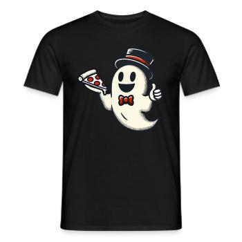 Last Minute Costume Pizza Delivery Ghost - Men's T-Shirt - black - Front - AI Model Male 178 light (178cm)