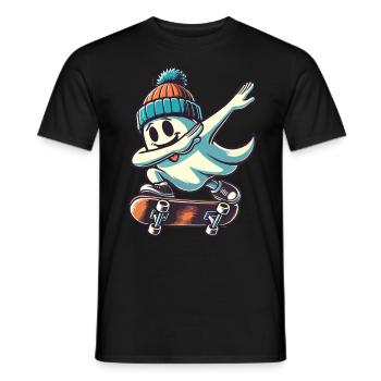 Planche à roulettes Dabbing Ghost Planche à roulettes Dab - T-shirt homme - noir - Devant - AI Model Male 178 light (178cm)