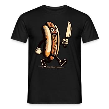 Delicious Halloween Design for Horror Movies Psycho - Men's T-Shirt - black - Front - AI Model Male 178 light (178cm)