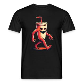 Scary Monster Drinking Cup Drinks - Men's T-Shirt - black - Front - AI Model Male 178 light (178cm)