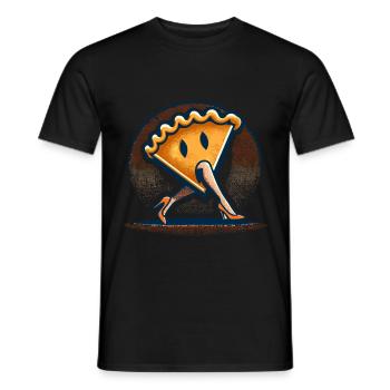 Pumpkin Pie Ghoul Fun Spooky Food - Men's T-Shirt - black - Front - AI Model Male 178 light (178cm)