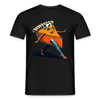 Funny Pumpkin Pie Ghoul Creepy Horror Movies - Men's T-Shirt - black - Front - AI Model Male 178 light (178cm)