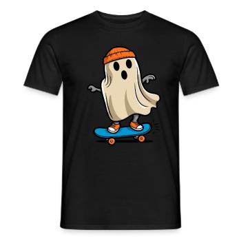 Skateboarding Funny Halloween Skateboarder - Men's T-Shirt - black - Front - AI Model Male 178 light (178cm)