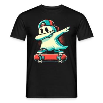 Skateboaring Dabbing Fantôme Drôle Halloween - T-shirt homme - noir - Devant - AI Model Male 178 light (178cm)