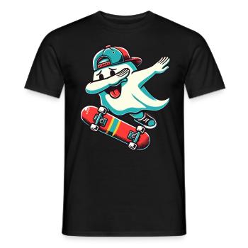 Skateboaring Dabbing Ghost Skateboard Dab - T-shirt homme - noir - Devant - AI Model Male 178 light (178cm)