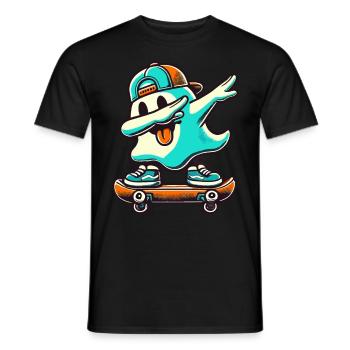 Skateboaring Dabbing Ghost Skateboard Dab - T-shirt homme - noir - Devant - AI Model Male 178 light (178cm)