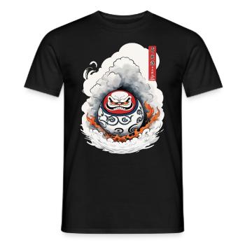 Esthétique japonaise Daruma Vintage Yokai Design - T-shirt homme - noir - Devant - AI Model Male 178 light (178cm)