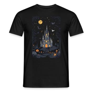 Château hanté effrayant Château hanté magique - T-shirt homme - noir - Devant - AI Model Male 178 light (178cm)
