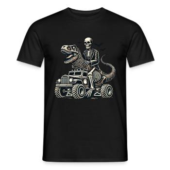 diDinosaurier auf Monstertruck Motorsport Liebhabe - Männer T-Shirt - Schwarz - Vorne - AI Model Male 178 light (178cm)