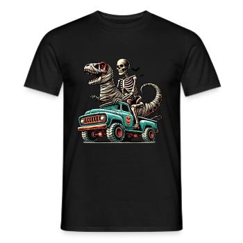 Dinosaurier auf Monstertruck Motorsport Liebhaber - Männer T-Shirt - Schwarz - Vorne - AI Model Male 178 light (178cm)